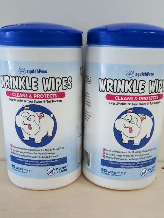 squish face Other - Squish Face Dog's Wrinkle Wipes 2 Pack